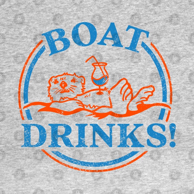 "Boat Drinks!" Cute & Funny Otter Drinking A Cocktail by The Whiskey Ginger